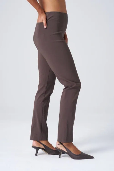 Franne Golde All Season Slim Stretch Ankle Pant With Back Slit