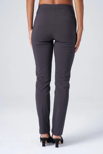 Franne Golde All Season Tapered Pull-on Stretch Pants In Blue