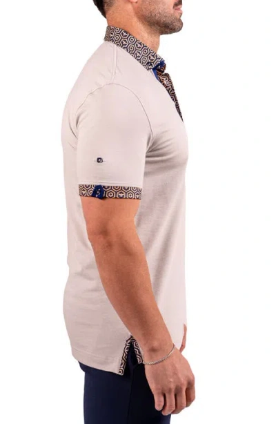 Maceoo Collarsolidrhino Grey Button-down Polo In Gray