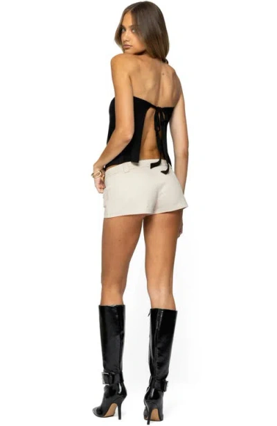 Edikted Terra Cargo Micro Shorts In White