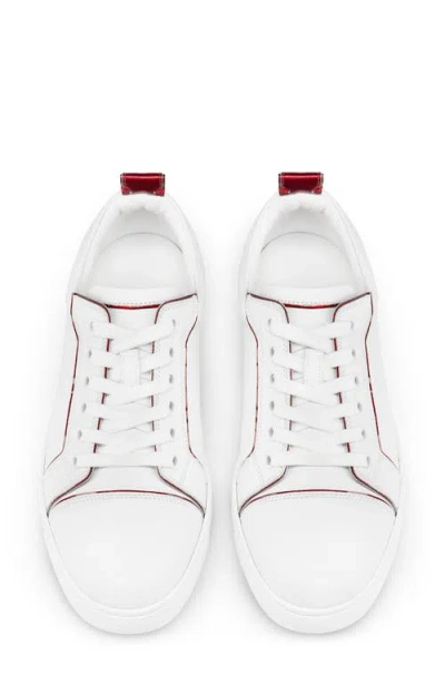 Christian Louboutin Fun Vieira Printed Pvc-trimmed Perforated Leather Sneakers