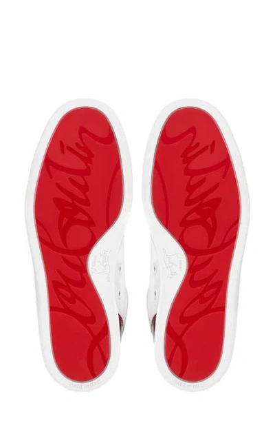Christian Louboutin Fun Vieira Printed Pvc-trimmed Perforated Leather Sneakers