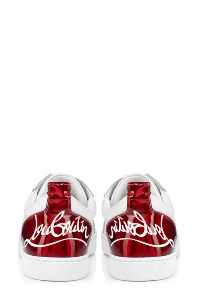 Christian Louboutin Fun Vieira Printed Pvc-trimmed Perforated Leather Sneakers