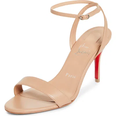 Christian Louboutin Womens Nude Loubigirl 100 Leather Heeled Sandals
