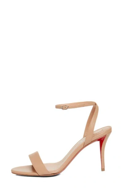 Christian Louboutin Womens Nude Loubigirl 100 Leather Heeled Sandals