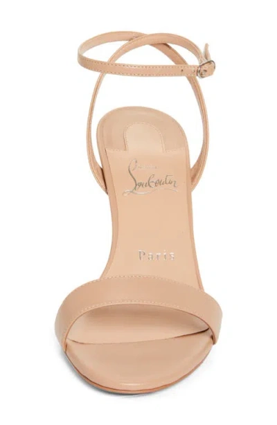 Christian Louboutin Womens Nude Loubigirl 100 Leather Heeled Sandals