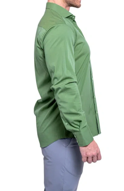 Maceoo Einstein Aristocratluxestretch Button-up Shirt In Green