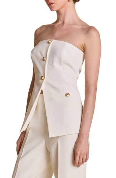 Endless Rose Strapless Suit Top In White