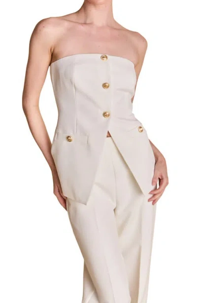 Endless Rose Strapless Suit Top In White