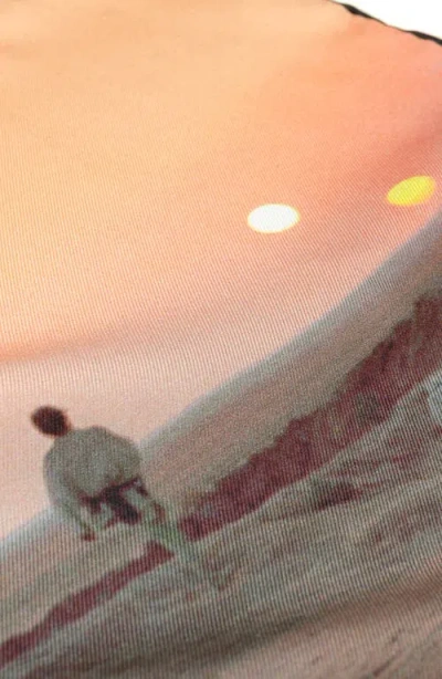 Cufflinks, Inc . Binary Sunset Silk Pocket Square In Multi