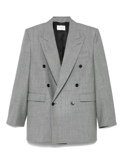 Saint Laurent Double-breasted Wool-twill Blazer