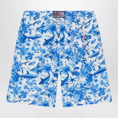 Mc2 Saint Barth Jean Long Swimsuit With Sharks