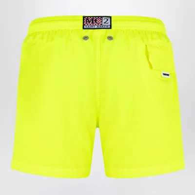 Mc2 Saint Barth Yellow Swim Short For Boy With Logo