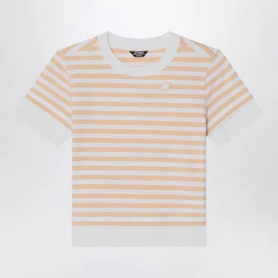 K-way Emel T-shirt White/beige Striped