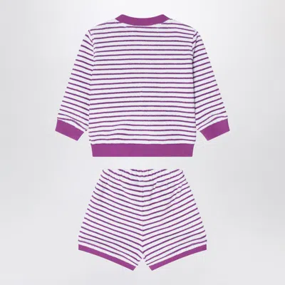 K-way Sponge Outfit White/purple Striped