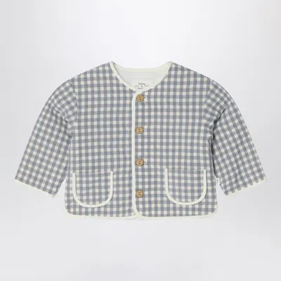 Teddy & Minou Gray/white Jacket With Vichy Pattern