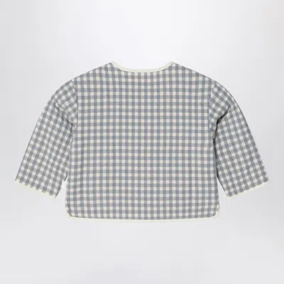 Teddy & Minou Gray/white Jacket With Vichy Pattern