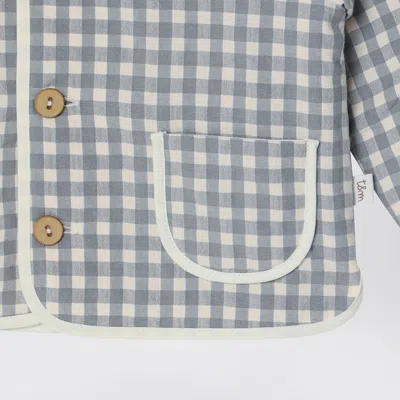 Teddy & Minou Gray/white Jacket With Vichy Pattern
