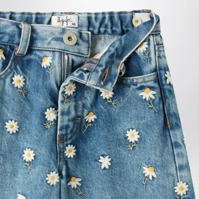 Il Gufo Floral-embroidered Jeans