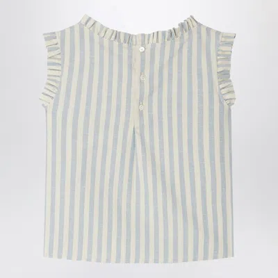 Bonpoint Lou Striped Blouse With Ruffles