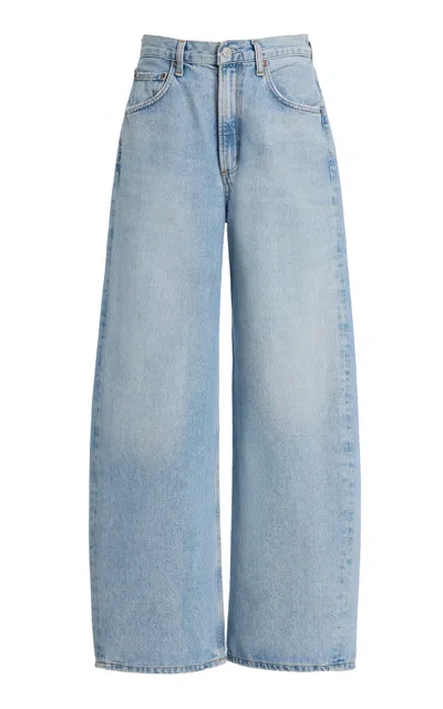 Agolde Low Curve Rigid Mid-rise Tapered Jeans In Force