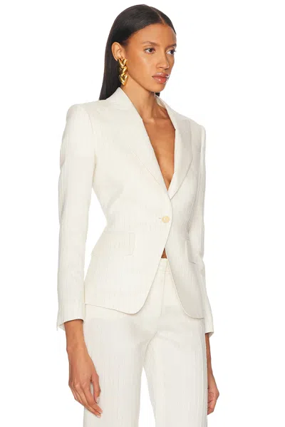 Tom Ford Single Breasted Jacket In White