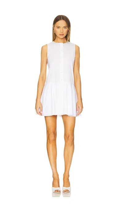 Theory Sleeveless Drop-waist Mini Dress In White