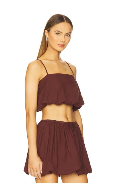 Onia Air Linen Bubble Crop Top