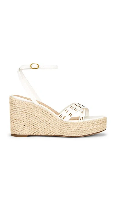 Veronica Beard Philene Wedge Sandal In White