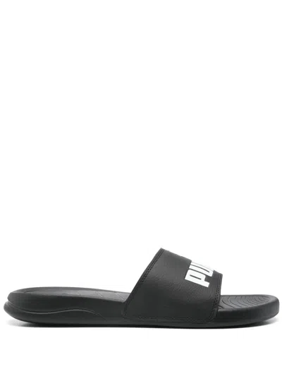 Puma Popcat Slides In Black