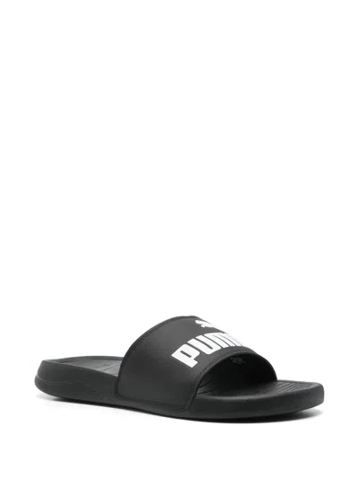 Puma Popcat Slides In Black