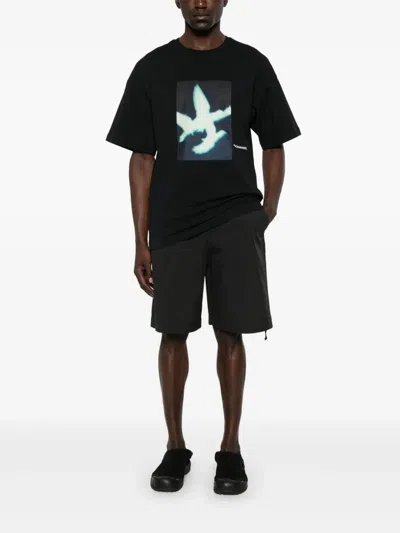 Peacemaker Oamc Dark Flower T-shirt In Black
