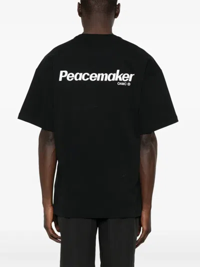 Peacemaker Oamc Dark Flower T-shirt In Black