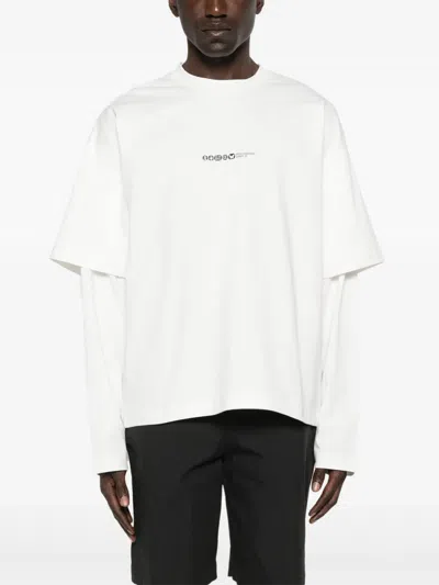 Peacemaker Oamc Painted Double-layer T-shirt In White