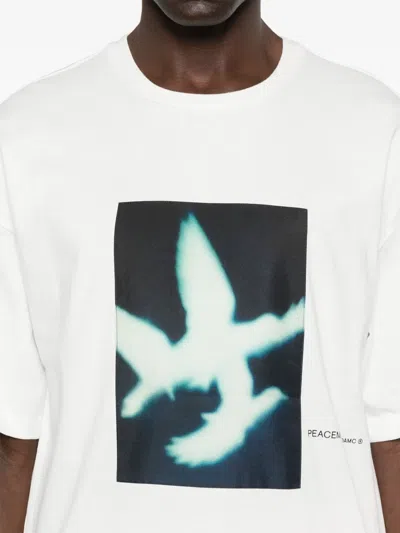 Peacemaker Oamc Dark Flower T-shirt In White