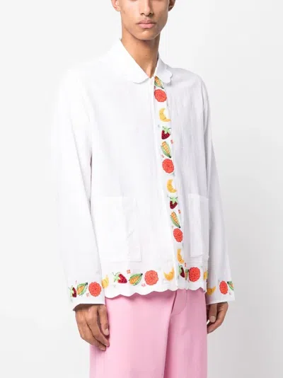 Sky High Farm Boticelli Fruit-embroidered Shirt