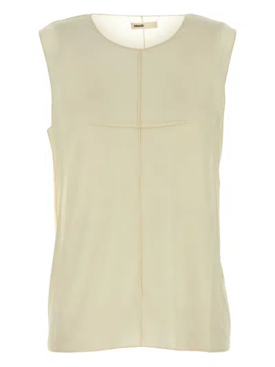 Khaite Cream Stretch Cupro Allo Top