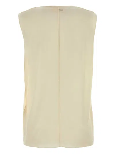 Khaite Cream Stretch Cupro Allo Top