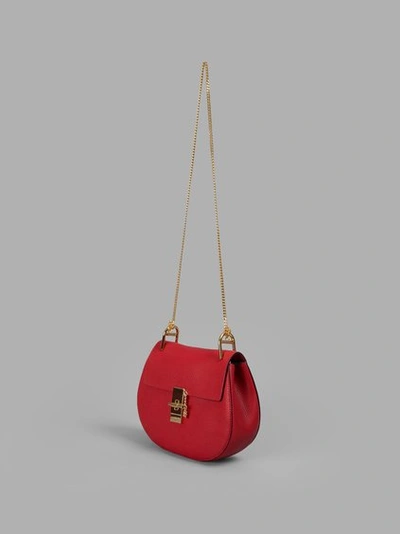 Shop Chloé Women's Red Drew Shoulder Bag