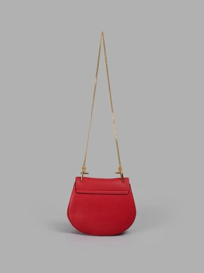 Shop Chloé Women's Red Drew Shoulder Bag