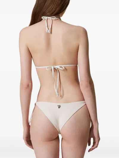 Twinset Haut De Maillot De Bain Triangle Avec Broderie