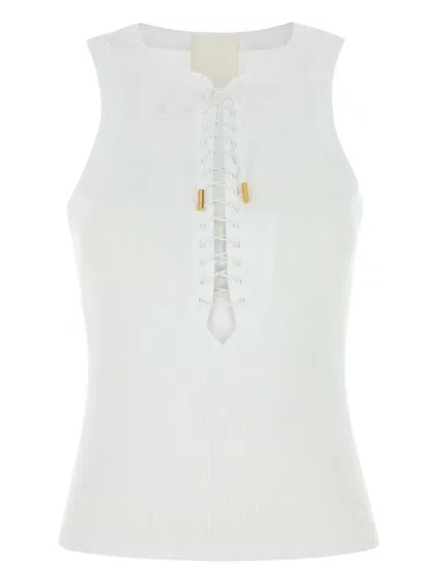 Givenchy Women White Stretch Cotton Tank Top