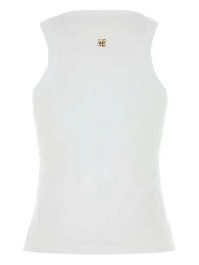 Givenchy Women White Stretch Cotton Tank Top
