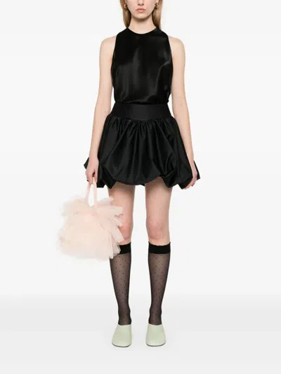 Simone Rocha Black Bow Halter Top
