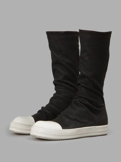 Shop Rick Owens Black Sock Sneakers