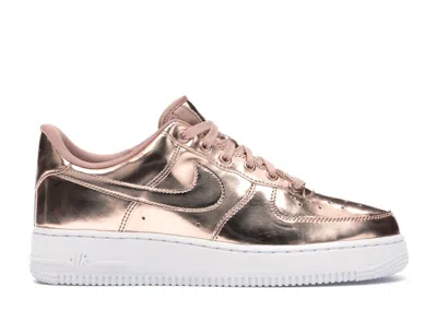 Pre-owned Nike Air Force 1 Low (women's) Sneakers In Metallic Bronze/white/rose Gold In Multi