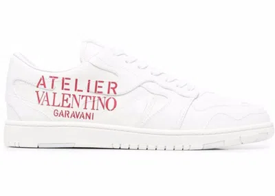 Pre-owned Valentino Garavani Men's Valentino Atelier 07 Sneakers In White/red In Multi