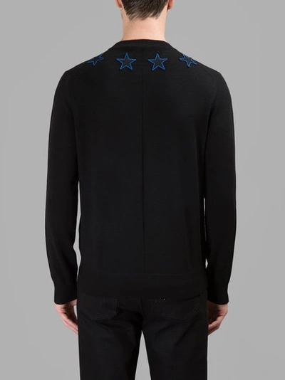 Shop Givenchy Men's Black Sweater With Star Embroidery