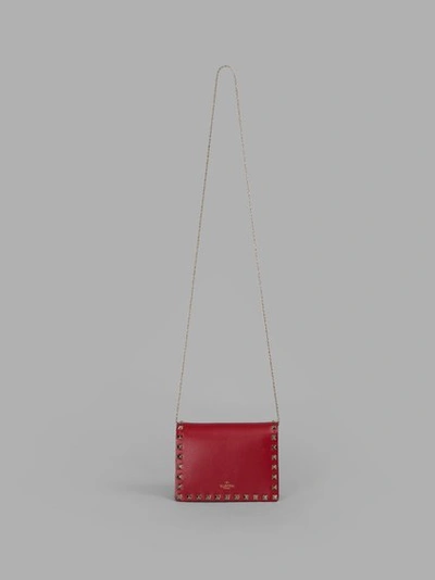 Shop Valentino Women's Red Rockstud Clutch