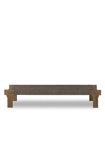 Four Hands Moxie Rectangular Woven Teak Outdoor Coffee Table